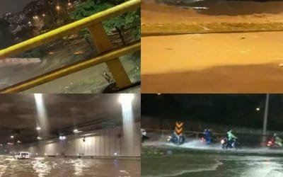 El río Medellín y las lluvias causas emergencias en Antioquia