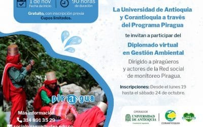 Diplomado en gestión ambiental de Corantioquia y Uniantioquia a través de Piragua