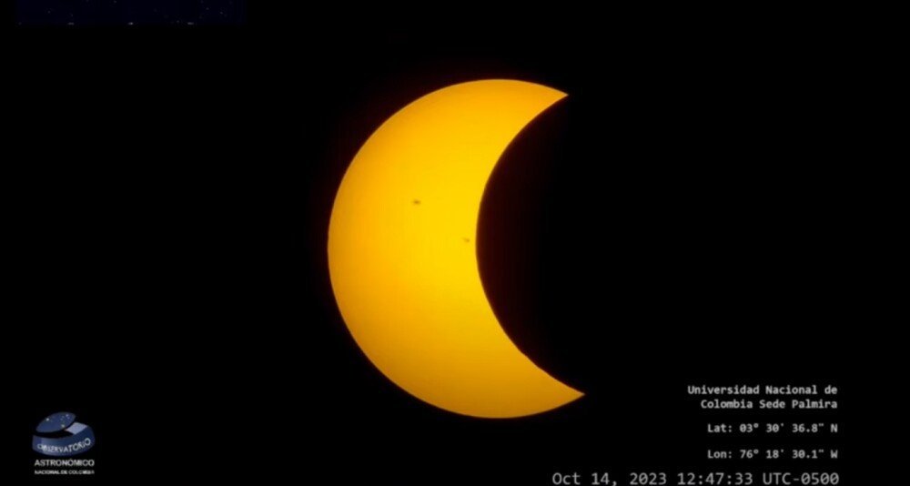 Así se observó en Colombia el eclipse anular de sol