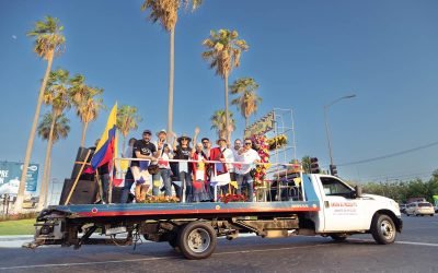 la tradición silletera florece en las calles de Barcelona